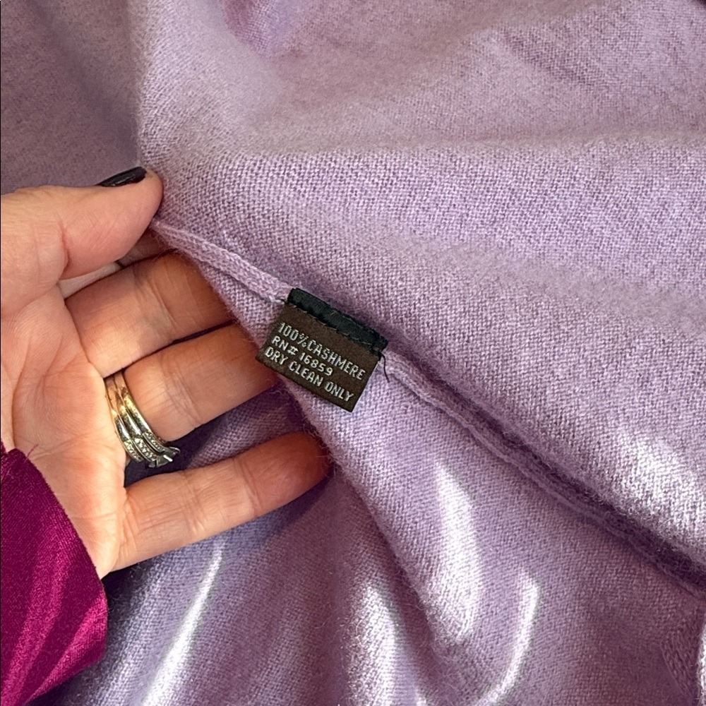 J. McLaughlin Soft‎ Pastel Purple Cashmere Open Front Cardigan Size Medium - Picture 7 of 9